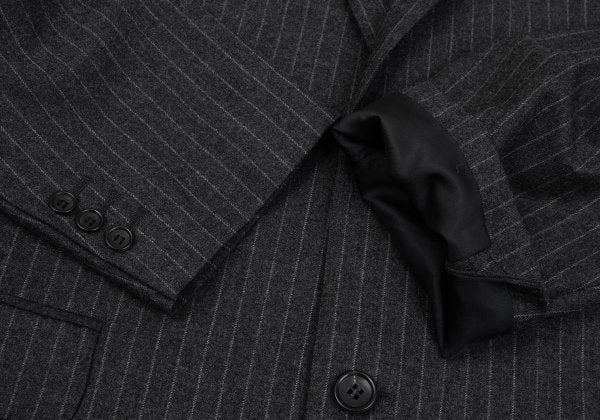 Papas Martin Sons Wool Cashmere Stripe Suit Gray Size 48M 52LL