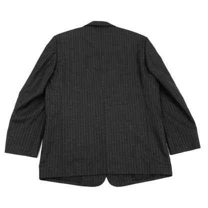 Papas Martin Sons Wool Cashmere Stripe Suit Gray Size 48M 52LL