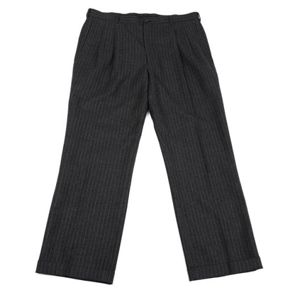 Papas Martin Sons Wool Cashmere Stripe Suit Gray Size 48M 52LL