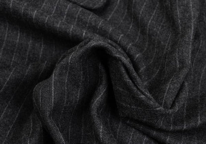 Papas Martin Sons Wool Cashmere Stripe Suit Gray Size 48M 52LL
