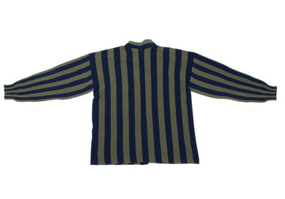 CFCL 24AW Poly Stripe Knit Shirt Navy Khaki Size 3