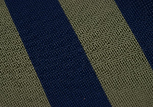 CFCL 24AW Poly Stripe Knit Shirt Navy Khaki Size 3