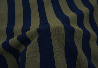 CFCL 24AW Poly Stripe Knit Shirt Navy Khaki Size 3