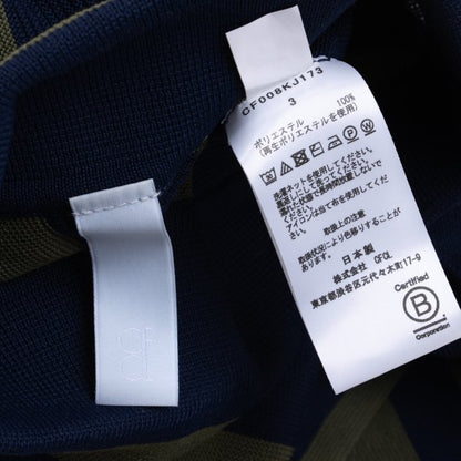 CFCL 24AW Poly Stripe Knit Shirt Navy Khaki Size 3