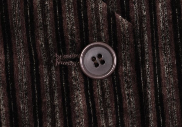 gigli Velour Stripe Double Vest Brown/Black Size 38M