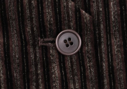 gigli Velour Stripe Double Vest Brown/Black Size 38M