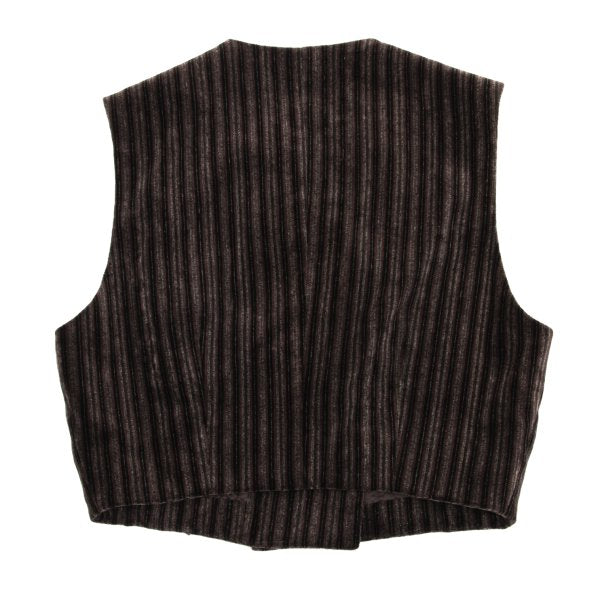 gigli Velour Stripe Double Vest Brown/Black Size 38M