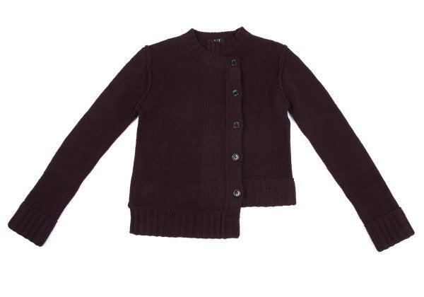 Atsuro Tayama A/T Wool Asymmetric Front Cardigan Red Size M