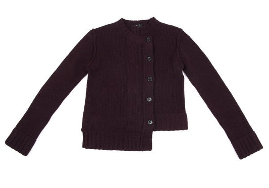 Atsuro Tayama A/T Wool Asymmetric Front Cardigan Red Size M