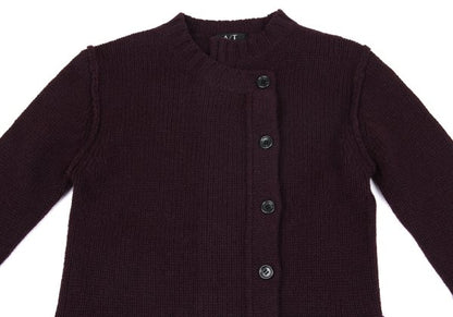 Atsuro Tayama A/T Wool Asymmetric Front Cardigan Red Size M