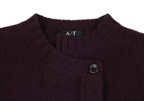 Atsuro Tayama A/T Wool Asymmetric Front Cardigan Red Size M