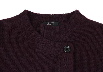 Atsuro Tayama A/T Wool Asymmetric Front Cardigan Red Size M