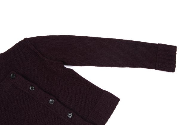 Atsuro Tayama A/T Wool Asymmetric Front Cardigan Red Size M