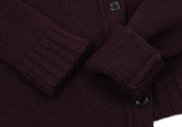 Atsuro Tayama A/T Wool Asymmetric Front Cardigan Red Size M