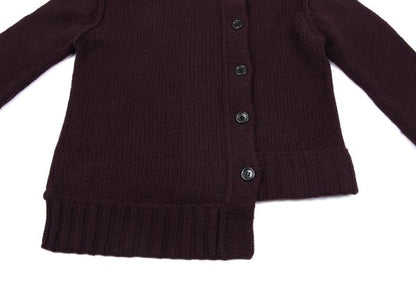 Atsuro Tayama A/T Wool Asymmetric Front Cardigan Red Size M