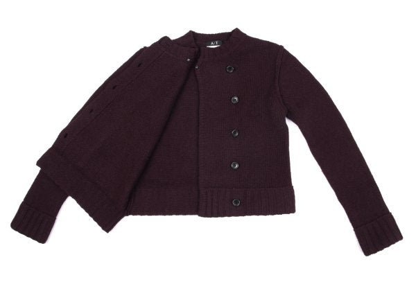 Atsuro Tayama A/T Wool Asymmetric Front Cardigan Red Size M