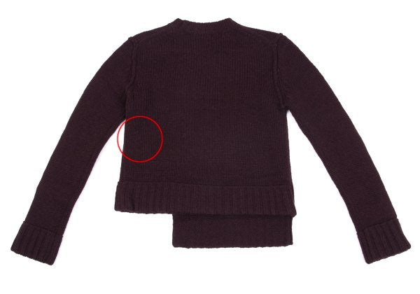 Atsuro Tayama A/T Wool Asymmetric Front Cardigan Red Size M
