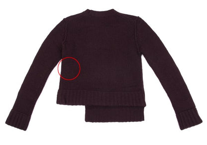 Atsuro Tayama A/T Wool Asymmetric Front Cardigan Red Size M
