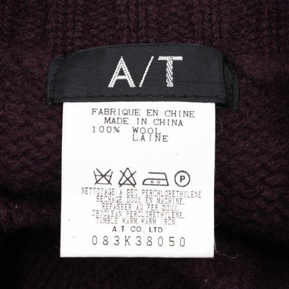 Atsuro Tayama A/T Wool Asymmetric Front Cardigan Red Size M