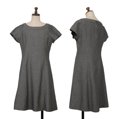 Jocomomola Grid Check Short Sleeve Dress Black Size 40