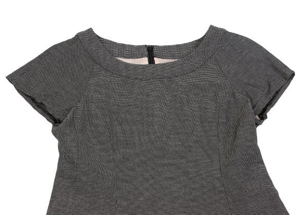 Jocomomola Grid Check Short Sleeve Dress Black Size 40