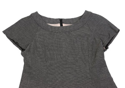 Jocomomola Grid Check Short Sleeve Dress Black Size 40