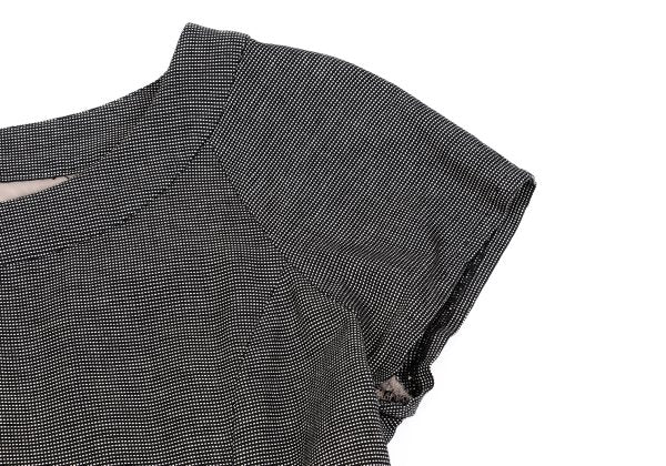 Jocomomola Grid Check Short Sleeve Dress Black Size 40