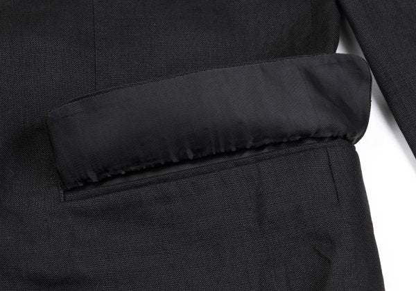 Karl Helmut Black Linen Embroidered Lapel Jacket Size M