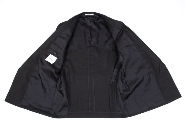 Karl Helmut Black Linen Embroidered Lapel Jacket Size M