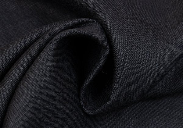 Karl Helmut Black Linen Embroidered Lapel Jacket Size M