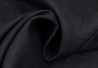 Karl Helmut Black Linen Embroidered Lapel Jacket Size M