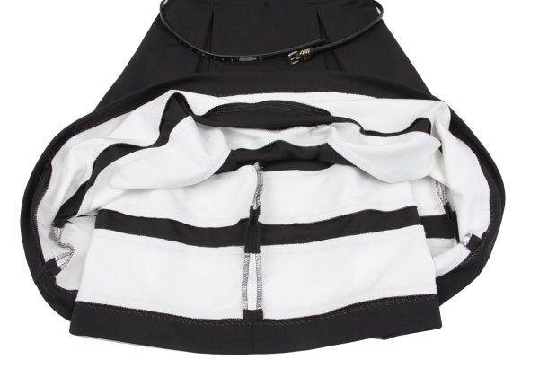Calvin Klein Hem Border Belted Sleeveless Dress Black Size 2