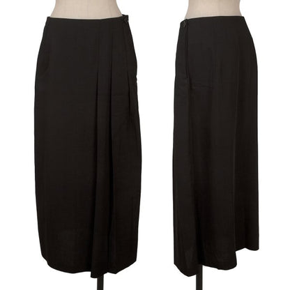 Yohji Yamamoto FEMME Wool Poly Side Skirt Black Size S