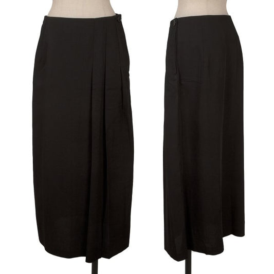 Yohji Yamamoto FEMME Wool Poly Side Skirt Black Size S