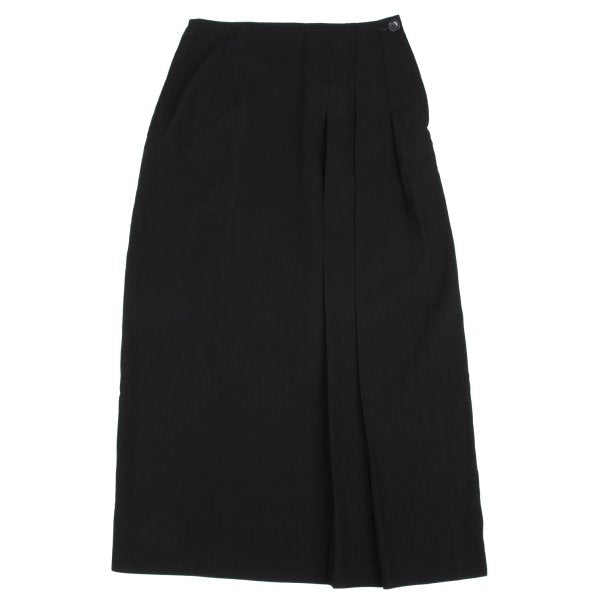 Yohji Yamamoto FEMME Wool Poly Side Skirt Black Size S