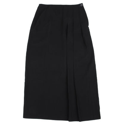 Yohji Yamamoto FEMME Wool Poly Side Skirt Black Size S