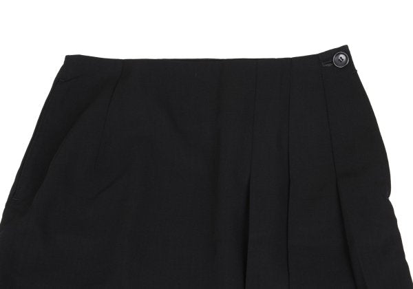 Yohji Yamamoto FEMME Wool Poly Side Skirt Black Size S