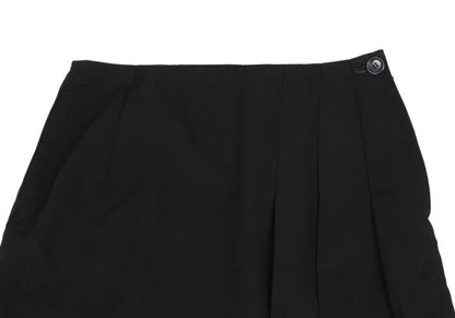Yohji Yamamoto FEMME Wool Poly Side Skirt Black Size S
