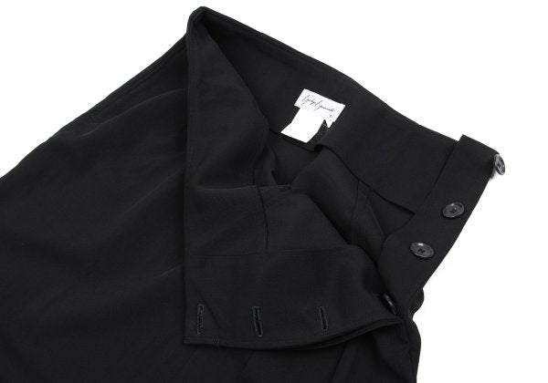 Yohji Yamamoto FEMME Wool Poly Side Skirt Black Size S