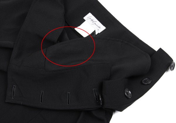 Yohji Yamamoto FEMME Wool Poly Side Skirt Black Size S
