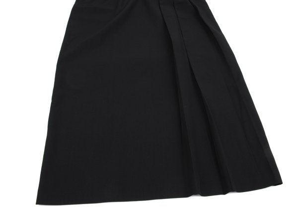Yohji Yamamoto FEMME Wool Poly Side Skirt Black Size S