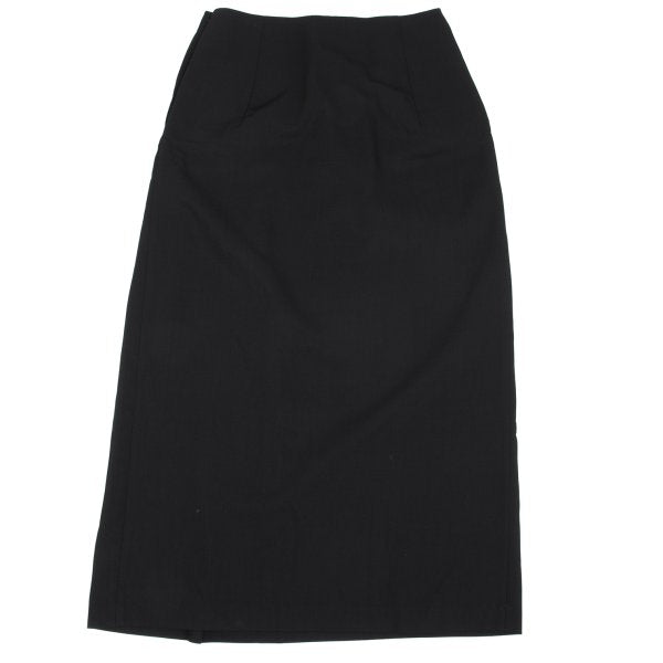 Yohji Yamamoto FEMME Wool Poly Side Skirt Black Size S