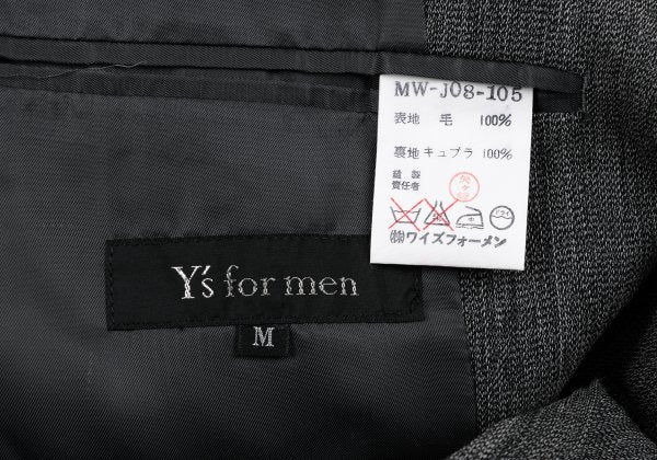 Y's for men Wool 2-Button Jacket Gray Size M