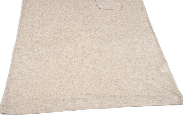 Y's for men Rayon Linen Short Sleeve Polo Shirt Beige Size M