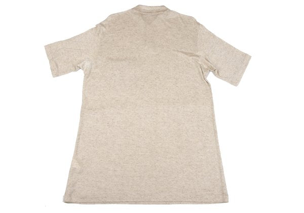Y's for men Rayon Linen Short Sleeve Polo Shirt Beige Size M