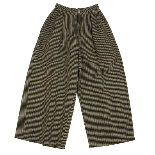 ISSEY MIYAKE Cotton Linen Stripe Back Pants Yellow Size M