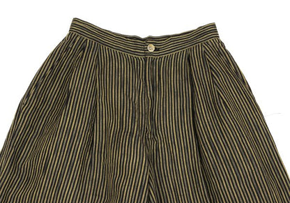 ISSEY MIYAKE Cotton Linen Stripe Back Pants Yellow Size M