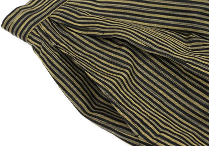 ISSEY MIYAKE Cotton Linen Stripe Back Pants Yellow Size M