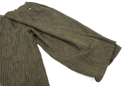 ISSEY MIYAKE Cotton Linen Stripe Back Pants Yellow Size M