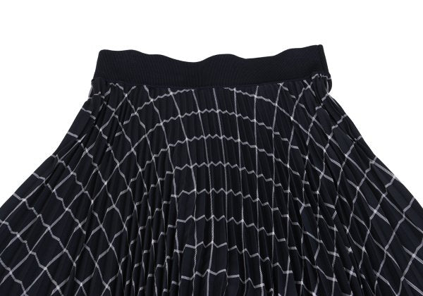 JOSEPH Check Draped Pleated Midi Skirt Black Size 38